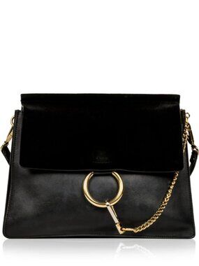 Chloé — Faye Bag in Black (Leather & Suede)